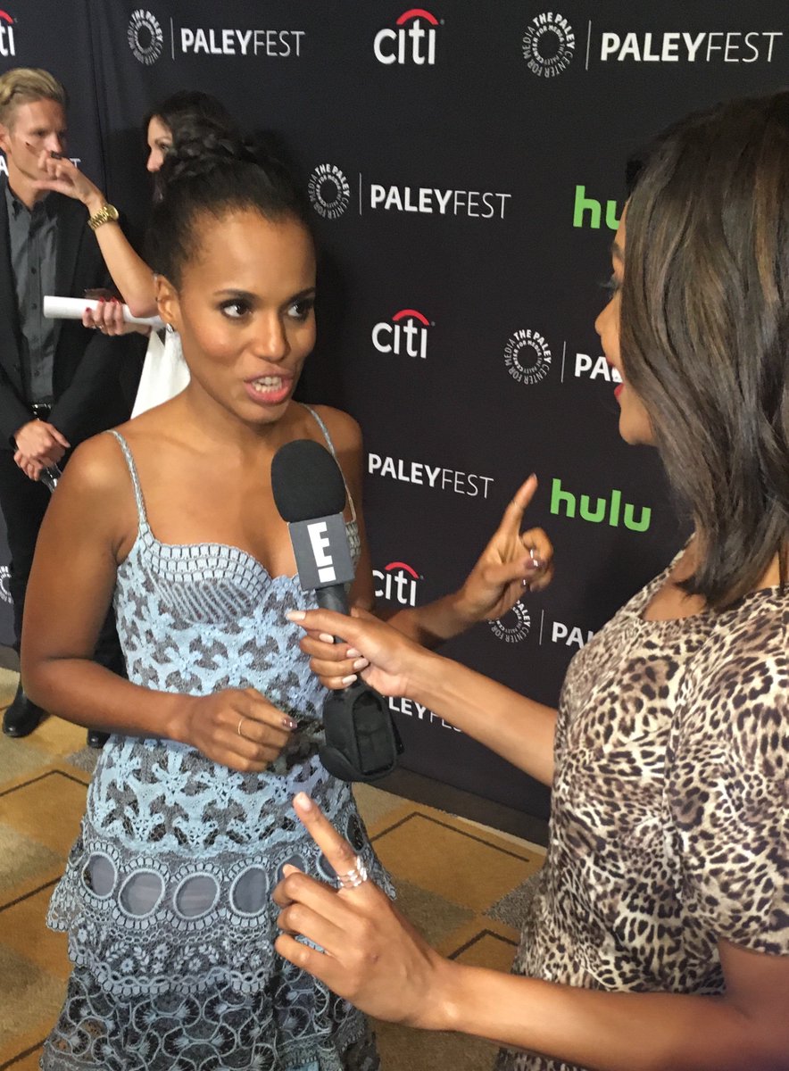 ZuriHall's tweet photo. So much fun interviewing the stars of one my fave shows at #ScandalPaleyFest!! Catch our chats TONIGHT on @ENews! https://t.co/IVFq2R2CHO