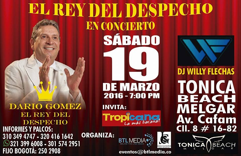 TonicaBeach's tweet photo. El rey del despecho en Tonica Beach Melgar este sabado los esperamos https://t.co/5Loyta63II