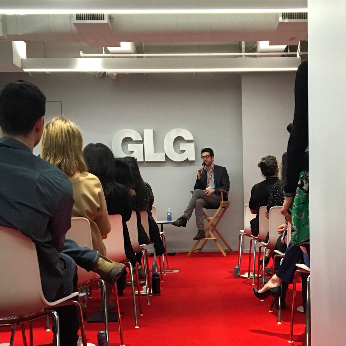 Full house at <a href="/GLG/">GLG</a> for Social Impact Fellow Dan Barasch of the Lowline <a href="/lowlinenyc/">The Lowline</a>