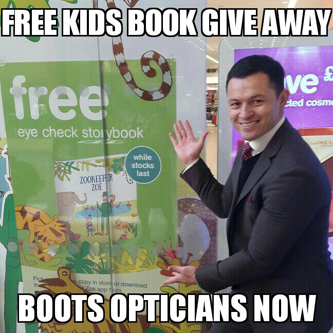 RHunterPaul's tweet photo. RT Great campaign by Boots Opticians

FREE Kids Book giveaway

Find out about ZooKeeper Zoe  https://t.co/I8oNpylA6v https://t.co/OMuFLQp1k0