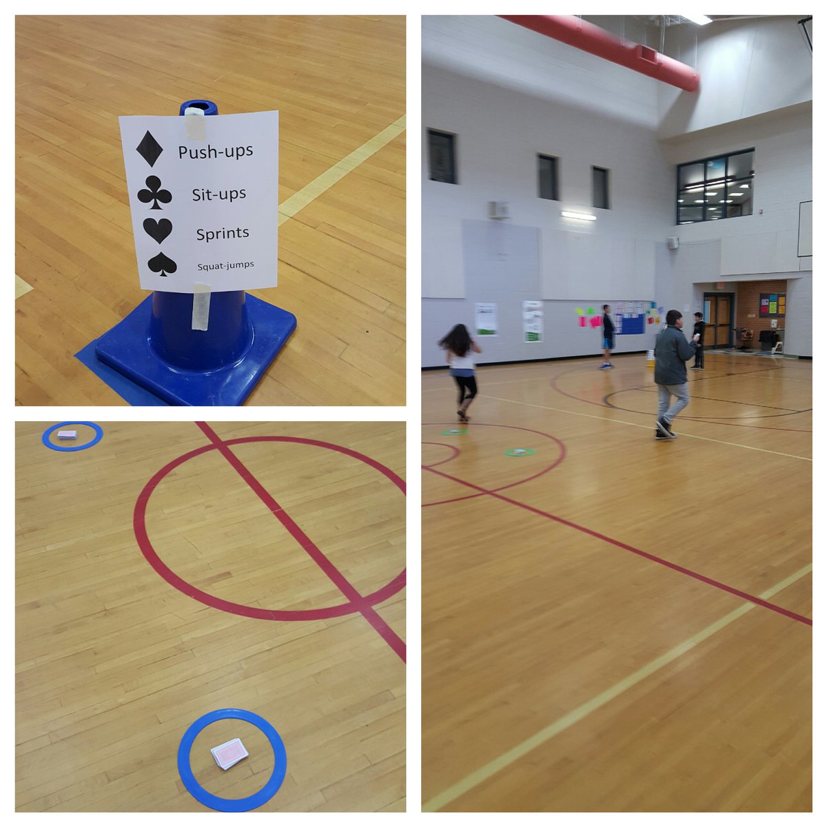WPESpantherPE's tweet photo. Warmup with a little fitness card shuffle! #exerciseisfun #PhysEd #ElementaryPE #QPE https://t.co/Bj0c9hieXg