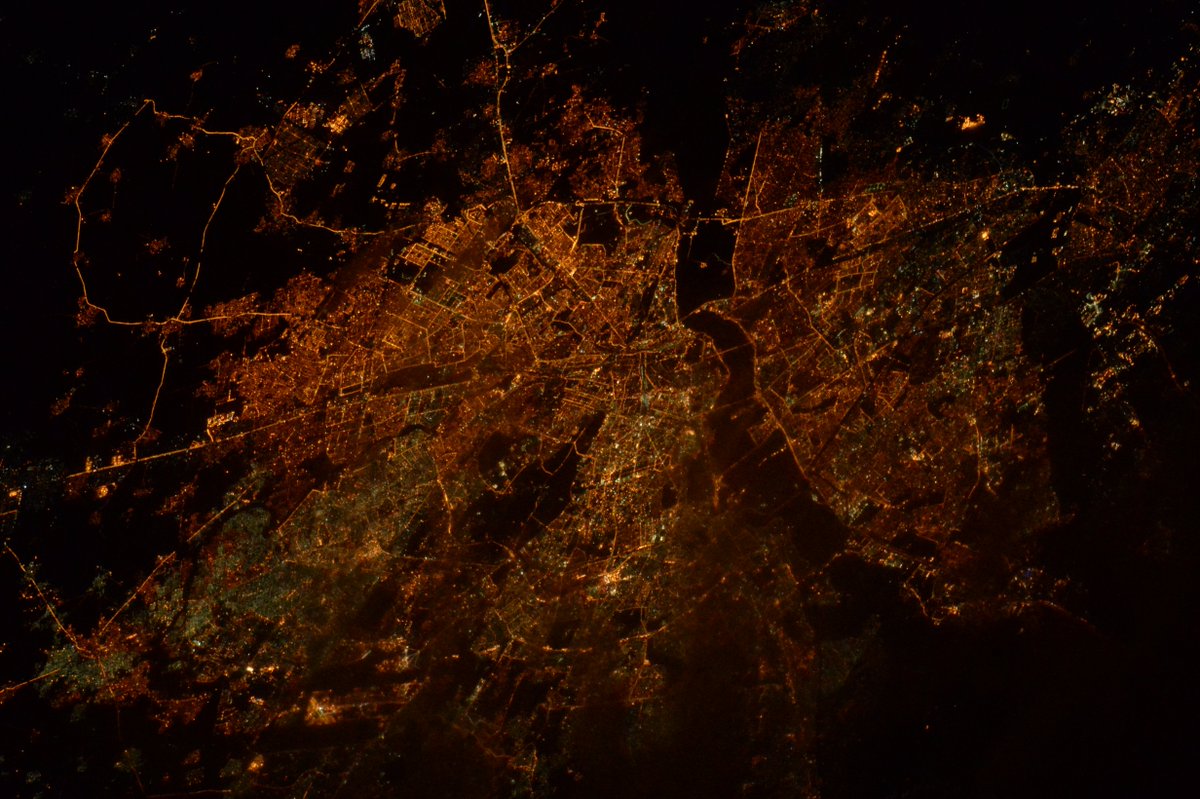 People of #Delhi #India are already asleep. #GoodNight  from <a href="/Space_Station/">International Space Station</a>. #CitiesfromSpace