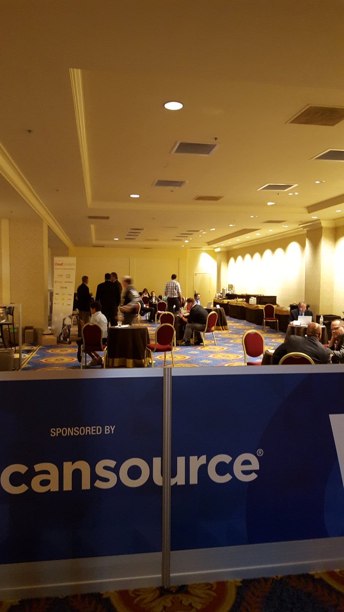 arunion9's tweet photo. ScanSource VIP Lounge #1 is rockin! Find us in the red shirts for a Starbucks giftcard! #CPExpo #SCSCCloudSolutions https://t.co/RUGtxRuhPY