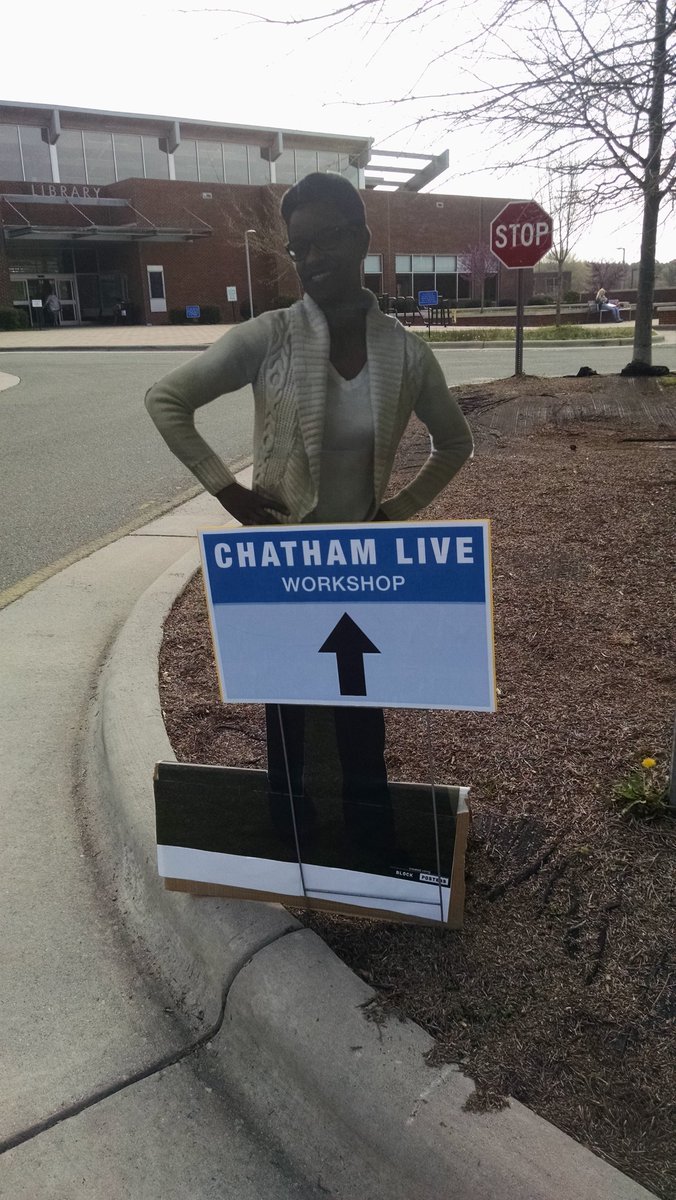 LibbyLRichards's tweet photo. #flatMelchee it was nice of you to join us today at Chatham LIVE.  @MelcheeJohnson @SarahBbakes @TriComFdn https://t.co/xBwIwCTVHP