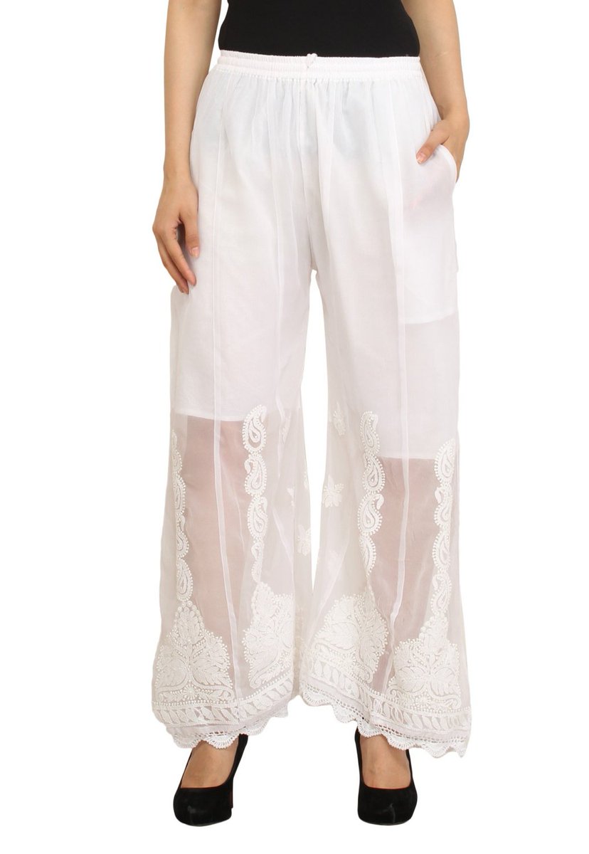 indiankala4u's tweet photo. Pure White chikankari embroidery by hand Palazzo pants trouser … https://t.co/a8DlHPCP9Z #handmade #IndianHandWork https://t.co/t7Ug0bdrzE