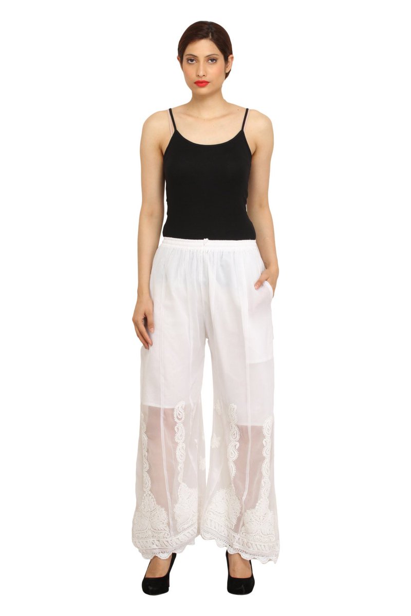 indiankala4u's tweet photo. Pure White chikankari embroidery by hand Palazzo pants trouser … https://t.co/a8DlHPCP9Z #handmade #IndianHandWork https://t.co/t7Ug0bdrzE