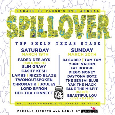 fuckzacktaylor's tweet photo. FIE ASS LINEUP 
March 19th #spillover
https://t.co/fa7NboBwgR https://t.co/5grxKz0k6L