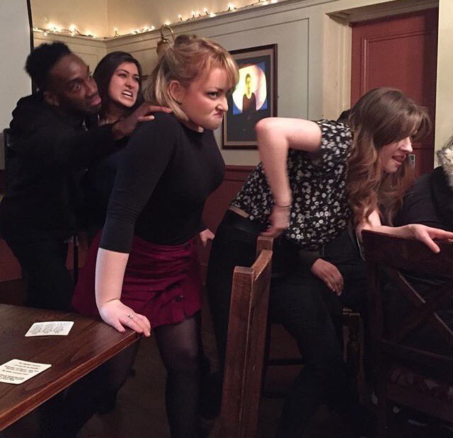 TheRegulars5's tweet photo. Some amazing photos from our performance this evening! Thank you @DMUPerfArts! The race was well and truly on! https://t.co/EWe8vq9tyh
