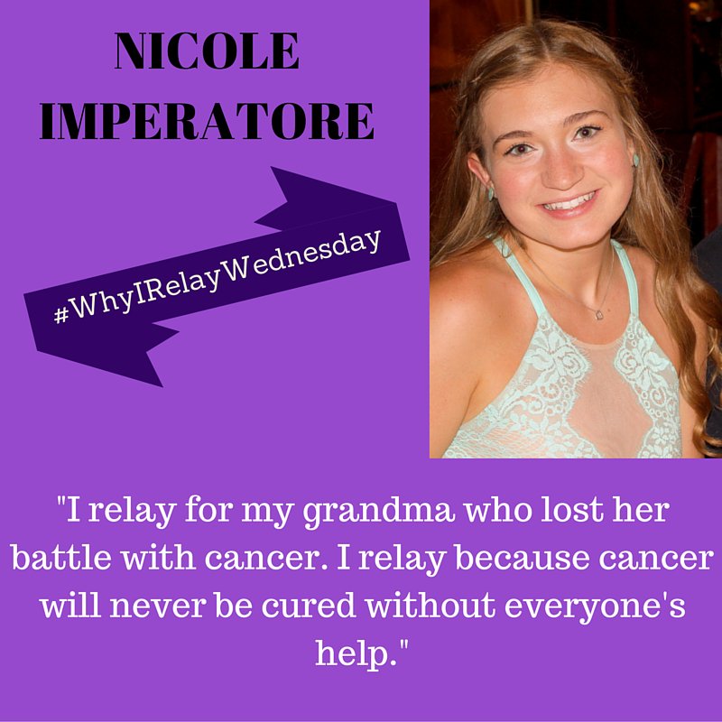 AdelphiRelay's tweet image. This week's #WhyIRelayWednesday is Nicole Imperatore! Find out why she relays! #AdelphiRelay #PaintAdelphiPurple
