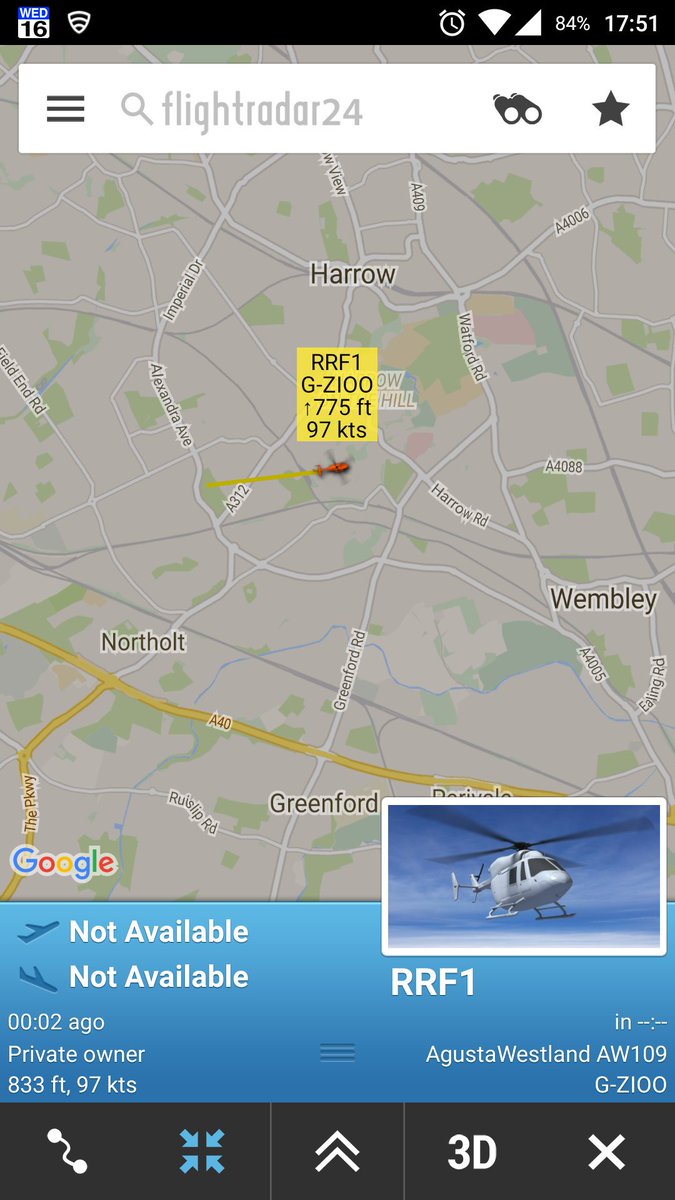 CivMilAir's tweet photo. Sloane #GZIOO AW109 on an RAF callsign... 
RRF1 https://t.co/z6ZA3fSCRb https://t.co/QJ0shXTJUv