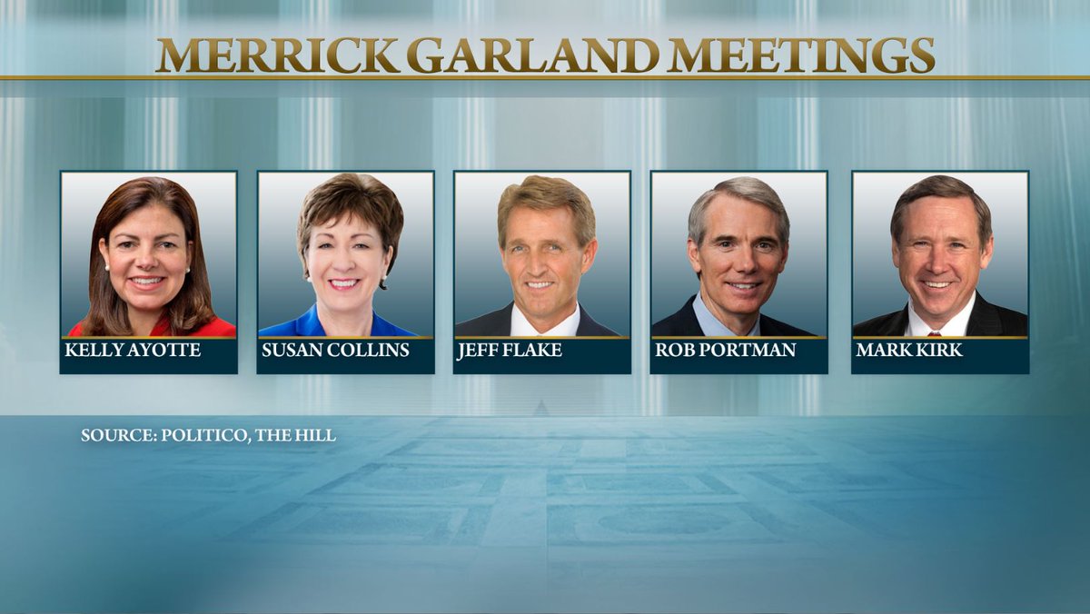 Just in: Now that Obama has named a nominee, 5 GOP senators say they will meet with him. That's more than before.
