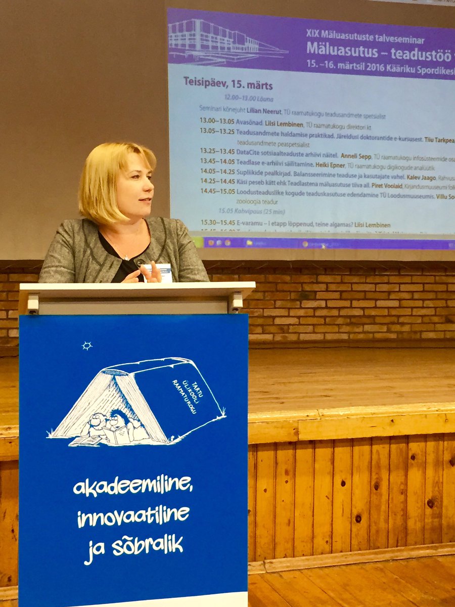 ElenaSipria's tweet photo. Professionals from Estonian memory institutions discussed efficient ways of supporting research #utlib #datacite https://t.co/QvXVsHyv9D