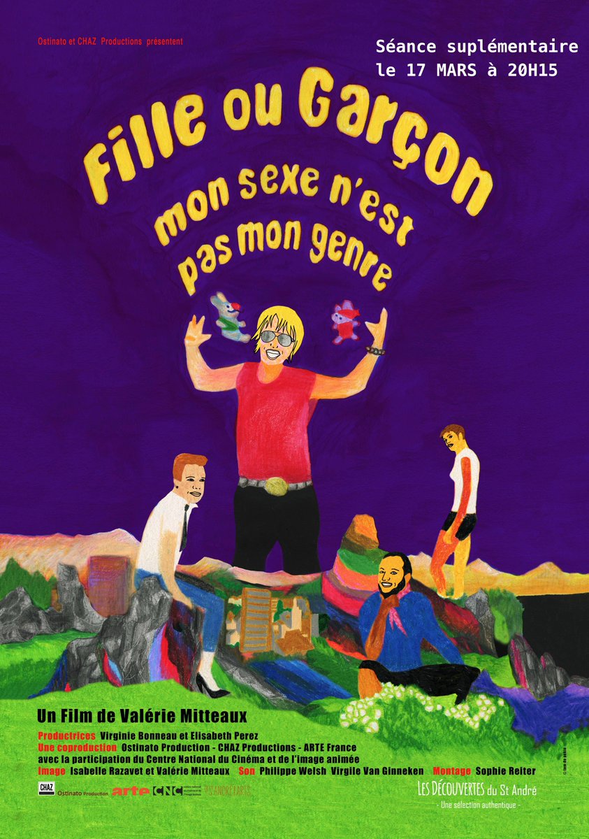 Valeriemitteaux's tweet photo. Projo sup. de mon Fille ou garçon mon sexe n'est pas mon genre demain JEUDI 17 à 20h15 au St André des Arts https://t.co/UezyijKp3u