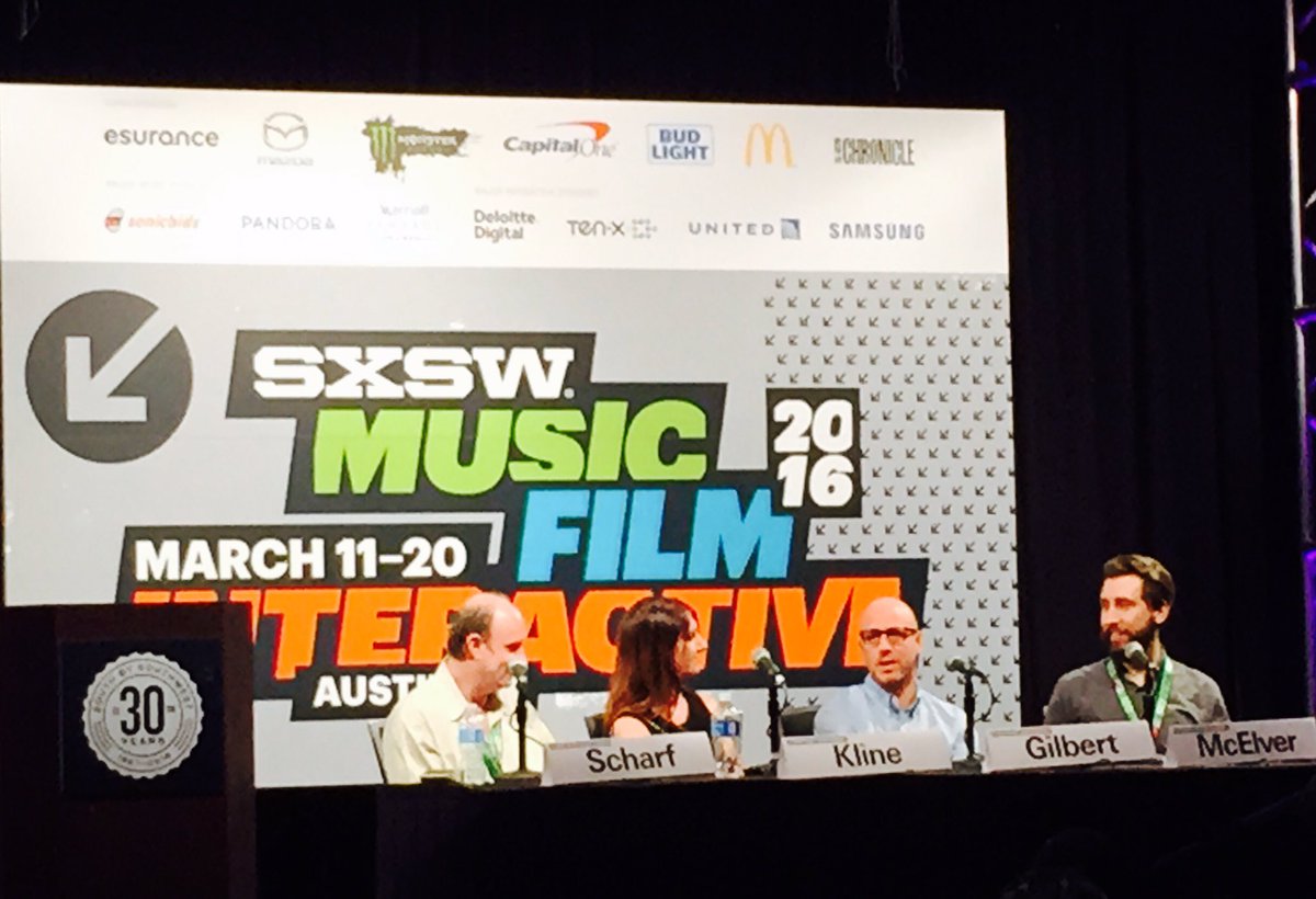 Timo_Baker's tweet photo. Great chat about #musicSupervision @TheAnnKline @brucegilbert @garrettforreal #StevenScharf #SXSW #TVisTheNewRadio! https://t.co/NtoU8rfgAV