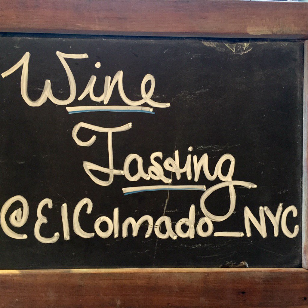 ElColmado_NYC's tweet photo. We're back! Tonight at 7pm #winewednesday #winetime #winebars #nyc @GWMarket https://t.co/8wZ99eLqmU