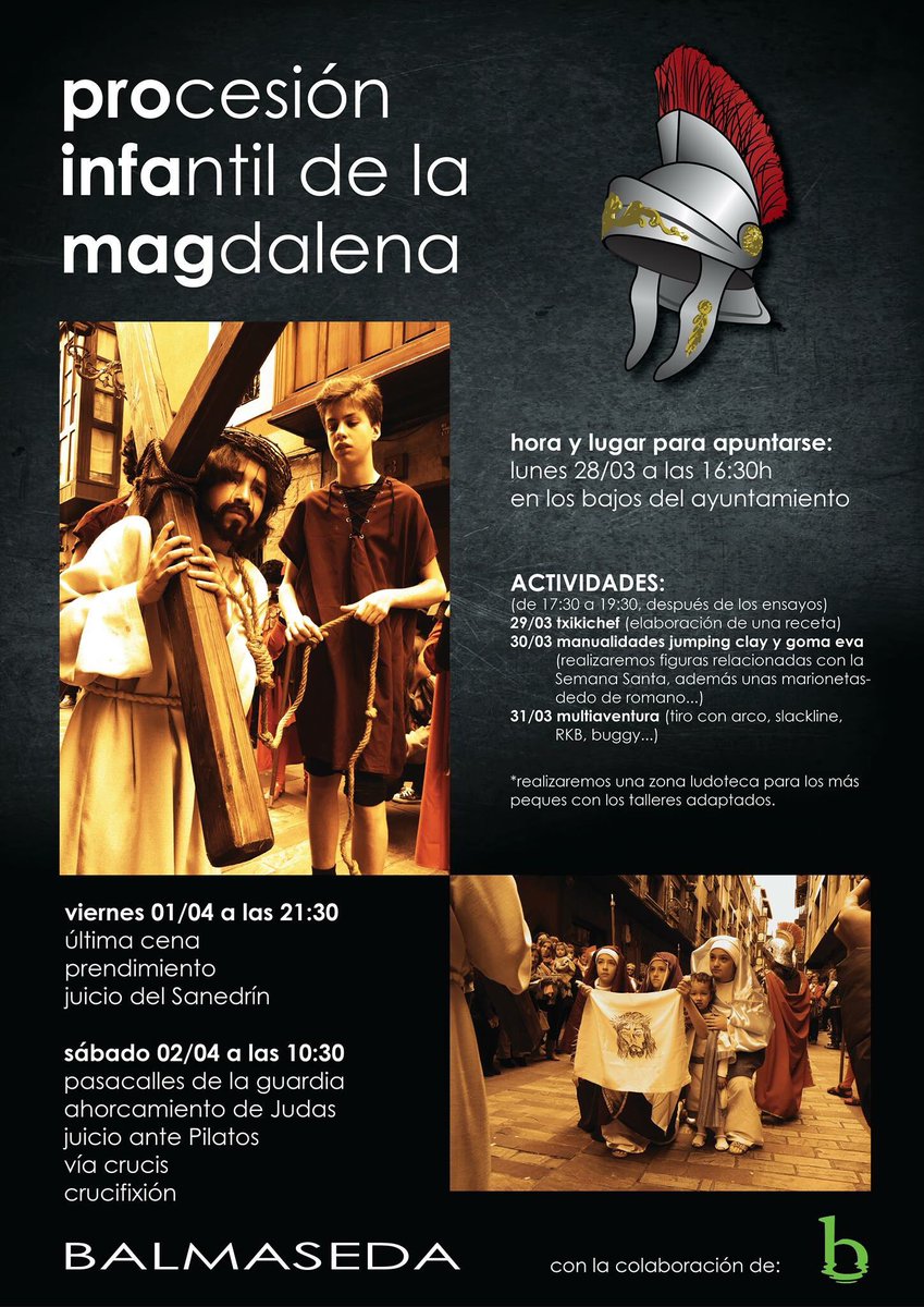 Balmasedaytu's tweet photo. Pasión Viviente infantil y juvenil de #Balmaseda Se realizan el fin de semana después de Semana Santa #tradición https://t.co/EG4q2s1SAs