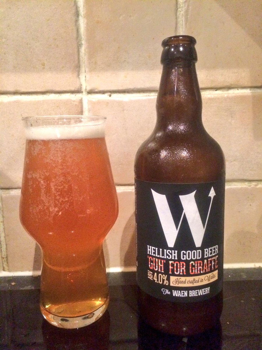 CapsCasksKegs's tweet photo. Beer ABC...The Waen Brewery - Guh for Giraffe 4% New Zealand Hopped Pale Ale @TheWaenBrewery #guhforgiraffe https://t.co/JDW0szvOON