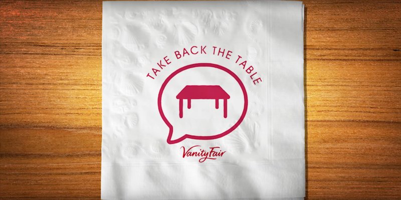 NapkinsOnly's tweet photo. Vanity Fair helps #TakeBackTheTable with an inspiring printed napkin. Could yours be next? https://t.co/PI9uX8g6Pz https://t.co/pmHAopP5kb