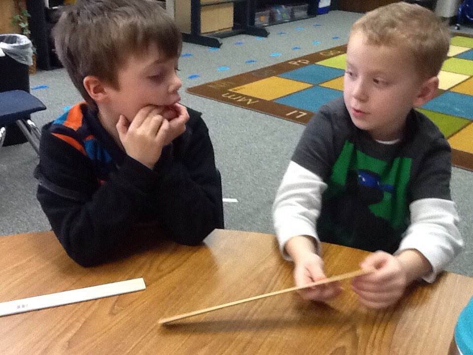 HESKaufman's tweet image. Exploring and comparing cm and inches on the ruler #mathgroup