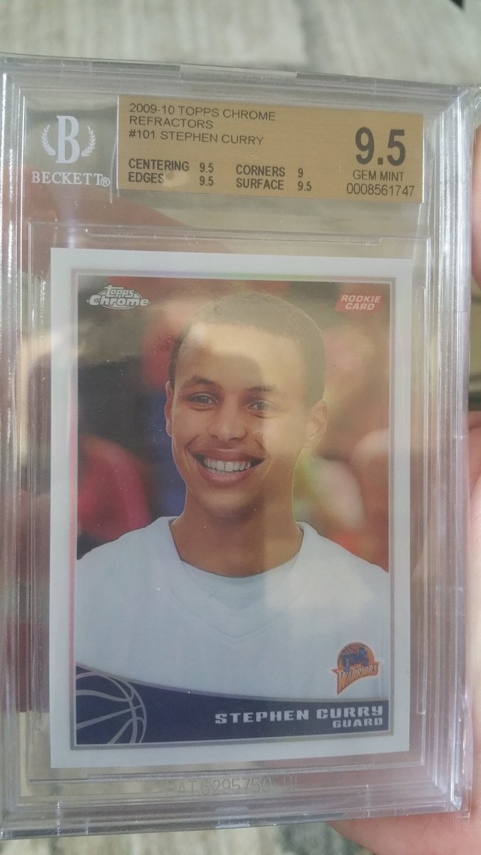 BrandonK83's tweet photo. Sick Stephen Curry Topps Chrome Refractor Rookie! #boom @RichLayton42 https://t.co/eRlBNlZLjV