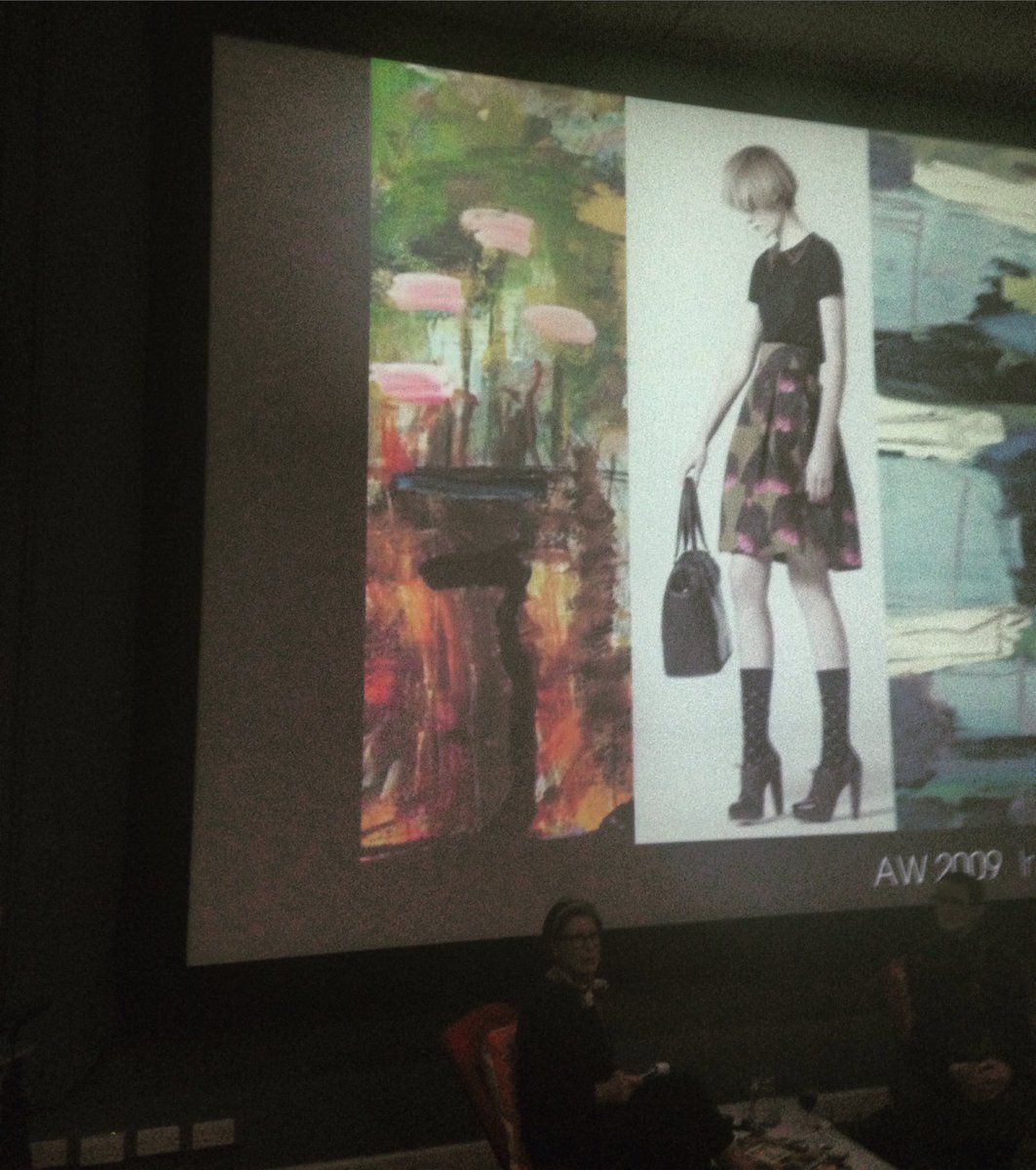 NUAfashioncomms's tweet photo. Our course leader Harriet Posner and @orlakiely discuss inspirations - including Per Kirkeby #fashion360 https://t.co/cmQVYc1Ihy