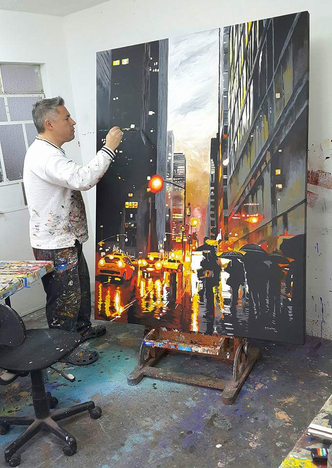 PedroTrueba's tweet photo. Trabajando en la 5a Av... #PedroTrueba #Pintor #Pintura #Arte #NYC #5aAv #Pintando #Painting https://t.co/PnBoTmqYgq