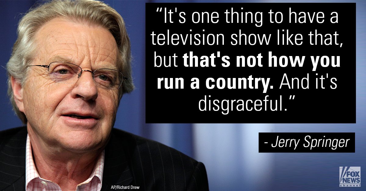 FoxNews's tweet photo. Jerry Springer Compares GOP Race to His Show https://t.co/JVgh1ZIekS https://t.co/Upl9vmBeQK