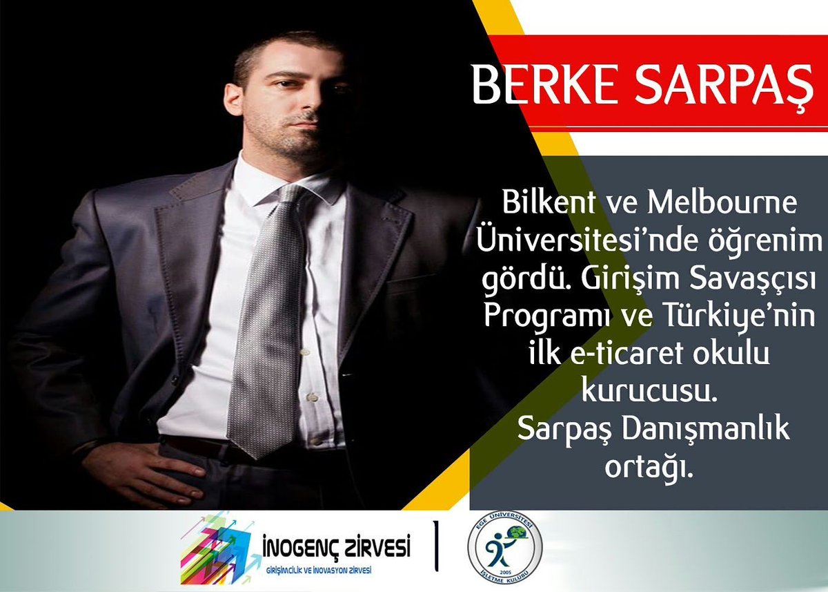 Girişim Savaşçısı Programı Kurucusu ve Sarpaş Danışmanlık Ortağı Berke SARPAŞ #inogençzirvesi'ne geliyor!