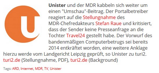 turi2's tweet photo. Unister wirft dem MDR vor, “journalistische Grundregeln” zu verletzen. https://t.co/s1AYAzJ8W1 https://t.co/CJ247WCPqv