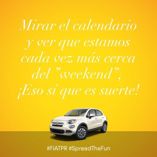 fiatpr's tweet photo. ¡Qué lindo eres Miércoles, que lindo eres!

#FIATPR #FIATSpreadTheFun https://t.co/zFTxJqOpqC