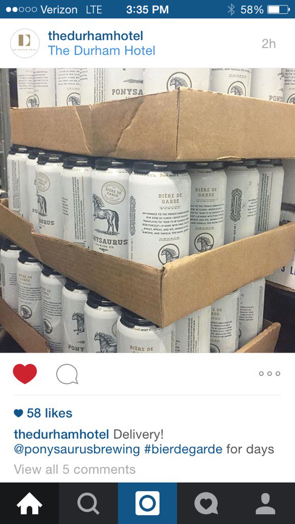 clarioncontent's tweet image. Look at all that @ponysaurusbrew at @TheDurhamHotel #Durham #winning