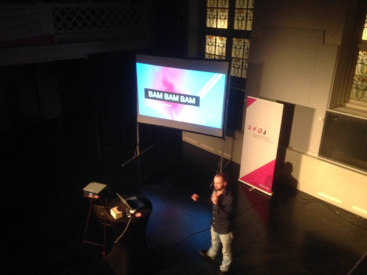 #TMI aan de beurt met pitch voor de #ChallengeNL. Succes <a href="/Michielkalverda/">Michiel Kalverda</a>! #startup #journalistiek #disrupt