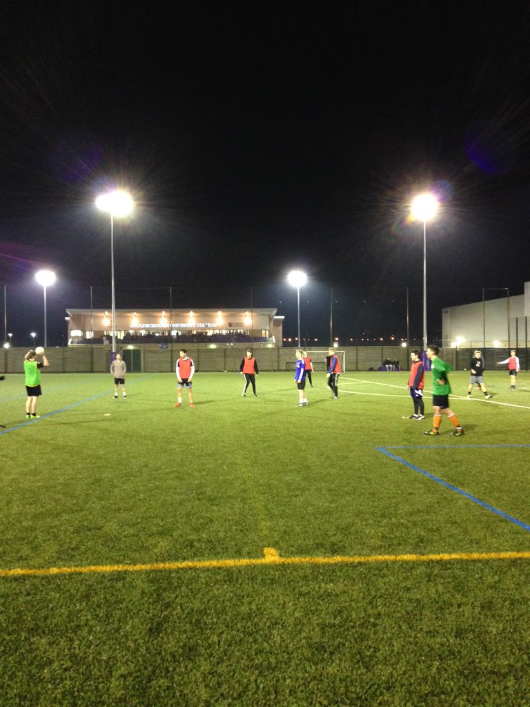 LboroDeptSport's tweet photo. We're not sure what's going on at the stadium tonight, not sure if it's better than Economics vs Wolfson? #IMScup https://t.co/PbxylX9aRz