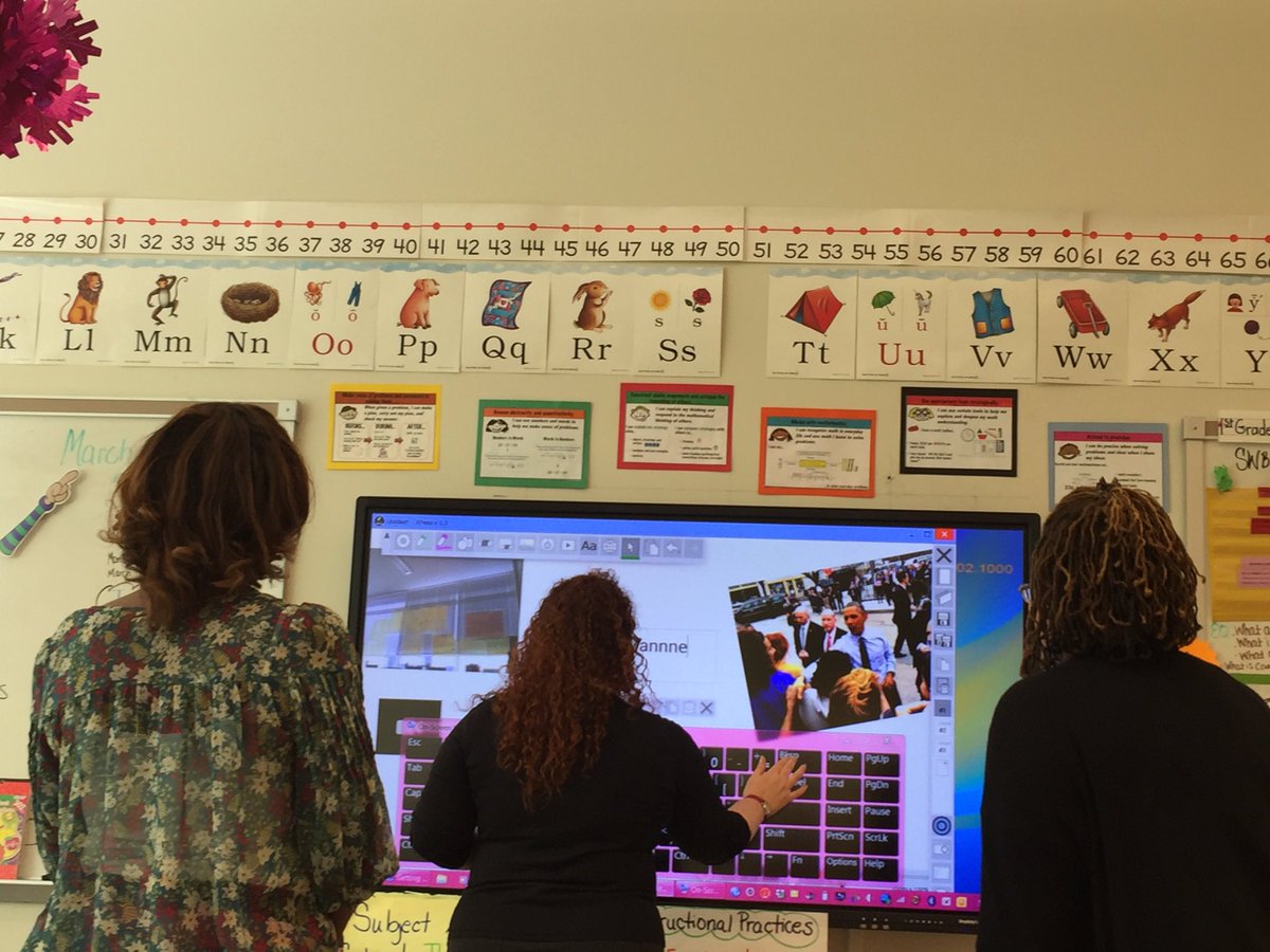 kestanfield's tweet photo. we used almost every tool on 1 slide! #LED2Lead #TechFun #collaboration @apsinstructtech @ahrosser @SPARKpto 🎉🤓😊 https://t.co/QJsOQs1Jy8