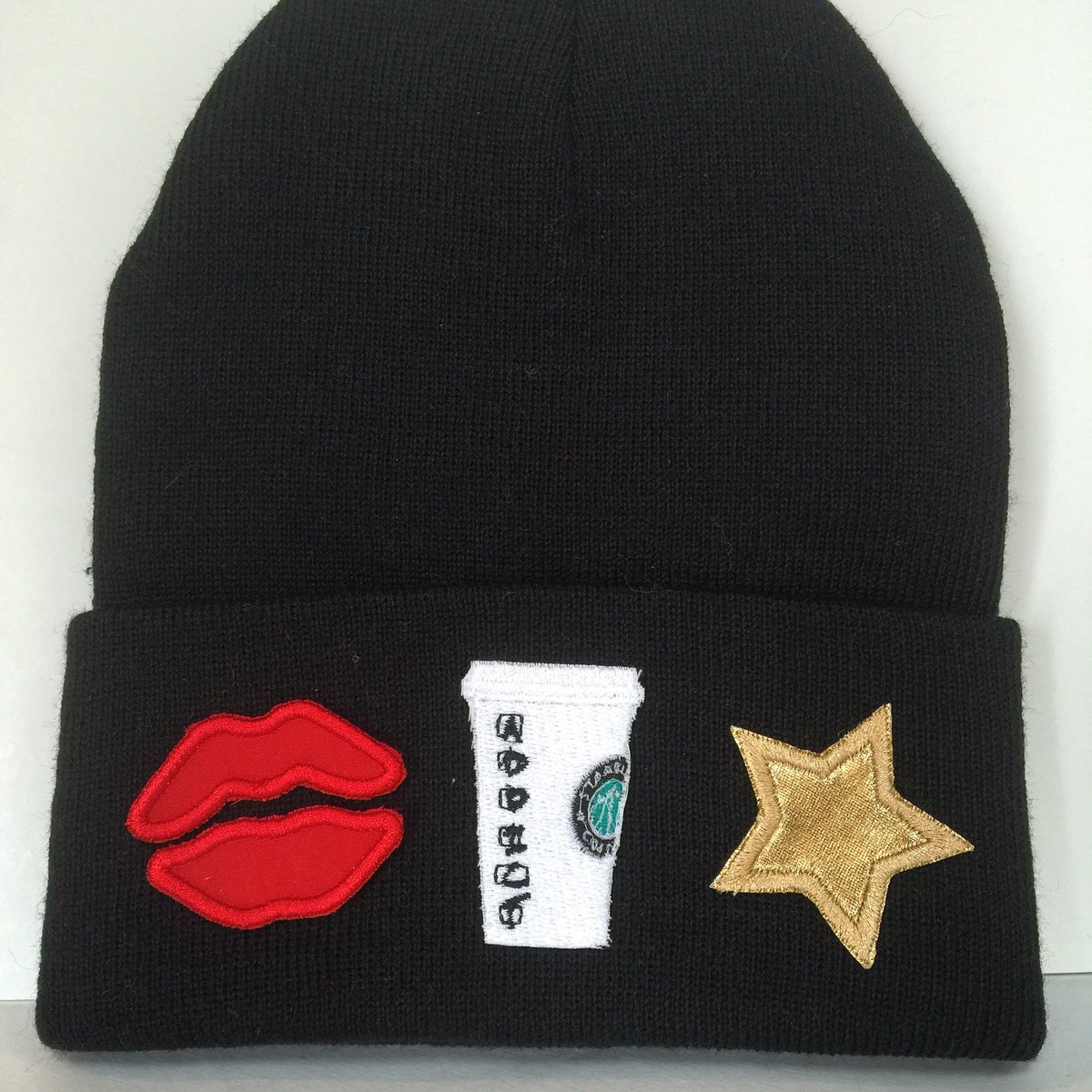 HippySpiritBoho's tweet photo. New for Fall 2016 #hippyspirit #foldup #beanie #embroidered #patches #coffee #cup #lips #goldstar https://t.co/RRkmjtkurI
