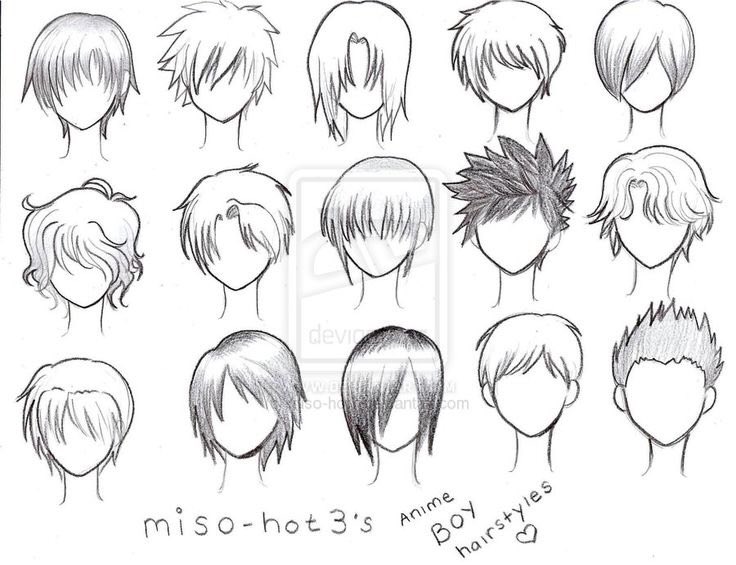 Boy hair drawing, Anime hair, Anime boy hair