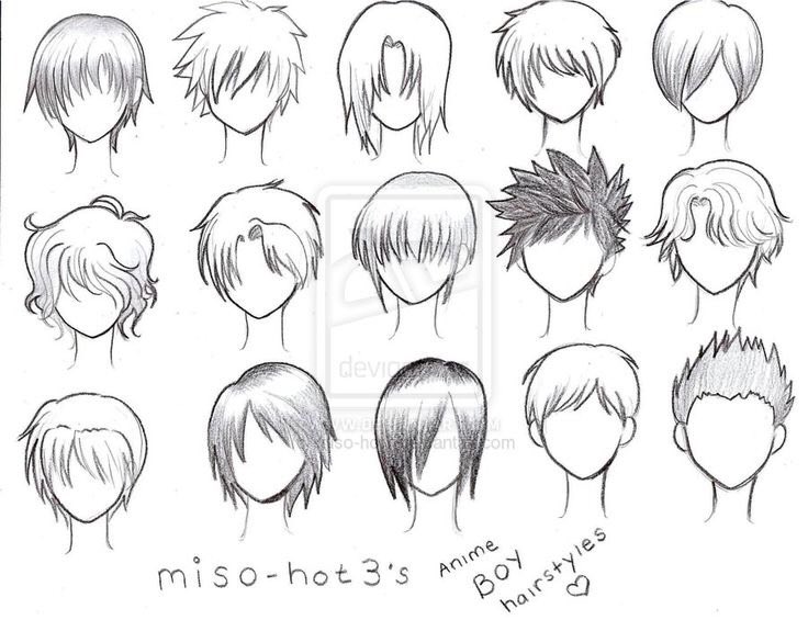 How to Draw! Boy Hair!-- 