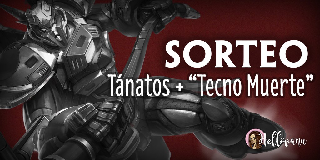hellovanu's tweet photo. 💀 ¡SORTEO Tánatos + Tecno Muerte!
Solo Latam.

RT y Follow para participar.
2 Aficionados ganadores hoy 20hrs COT. https://t.co/H1Eswv1hxJ