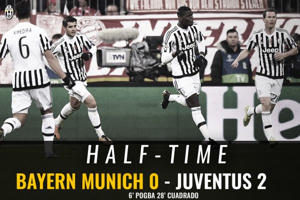 HALF-TIME: #FCBJuve 0-2. So far, so good. Keep going Bianconeri, #FinoAllaFine! #BeHeroes #UCL