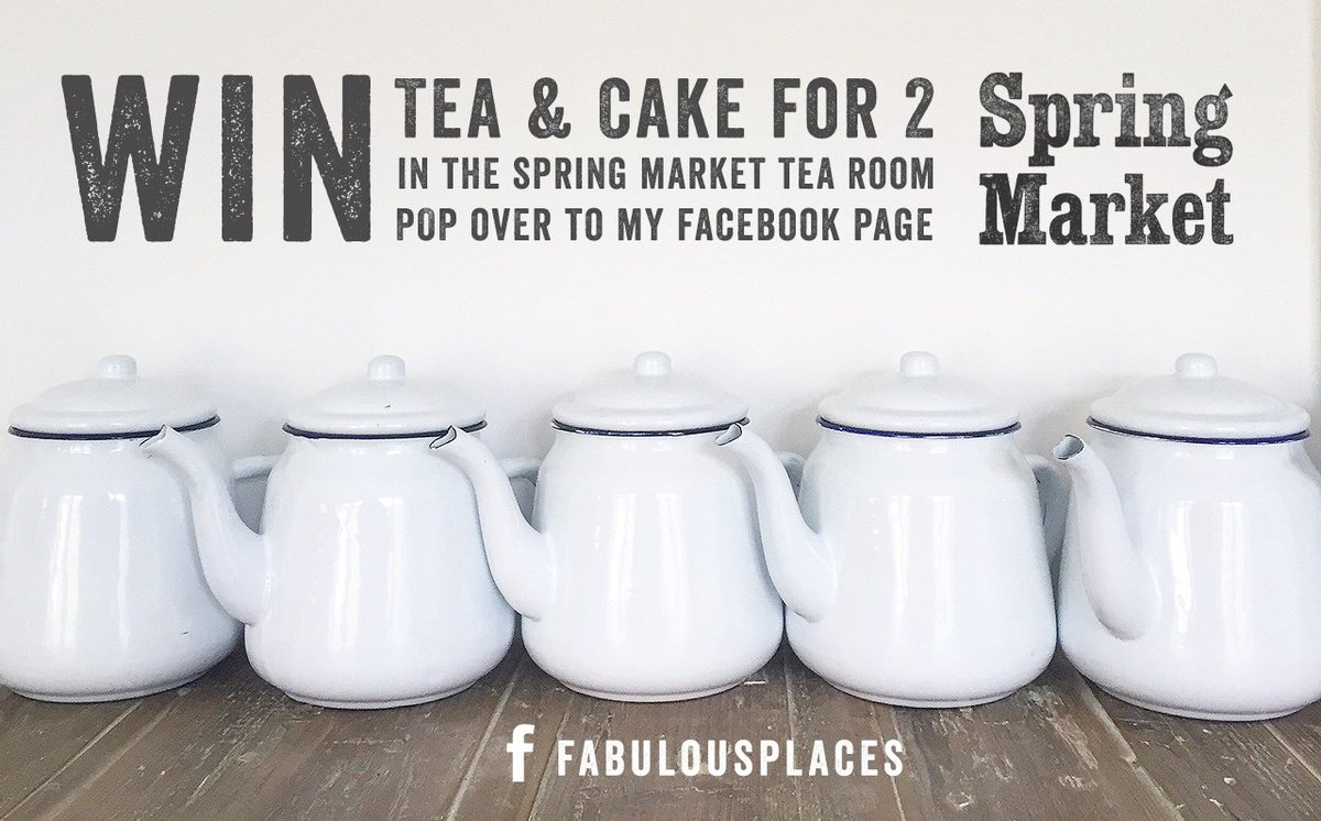 Deb_FabPlaces's tweet photo. Pop over to my Facebook page where you can win Tea &amp; Cake for 2 at the Spring Market! https://t.co/rHCcQzngCt #derby https://t.co/K4UnkdqlgS