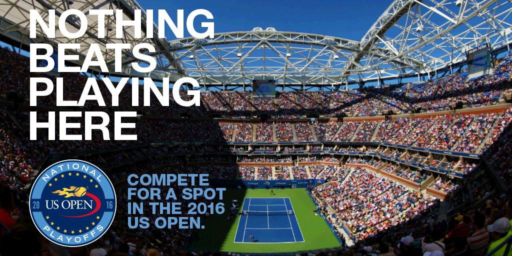 usta's tweet photo. Dream about playing in the @usopen? Play your way in with the #usopen National Playoffs: https://t.co/foruGt93n9 https://t.co/3AQUzfGP0R