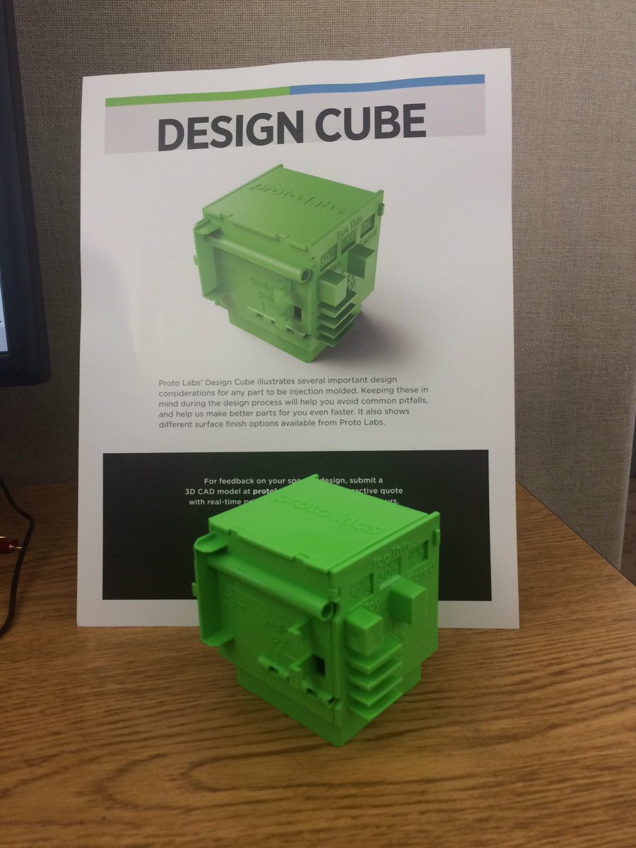 SPPhotonic's tweet photo. Thanks @ProtoLabs for a Cool #Thermoplastic #InjectionMolding #DesignCube https://t.co/fJTEdgR8aI