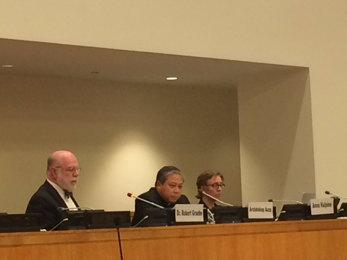 ClaraQuince's tweet photo. impressive archbishop on a panel about menstrual and reproductive health. #CSW60 #femmhealth #femmforward #heforshe https://t.co/N7LL0hgUkb