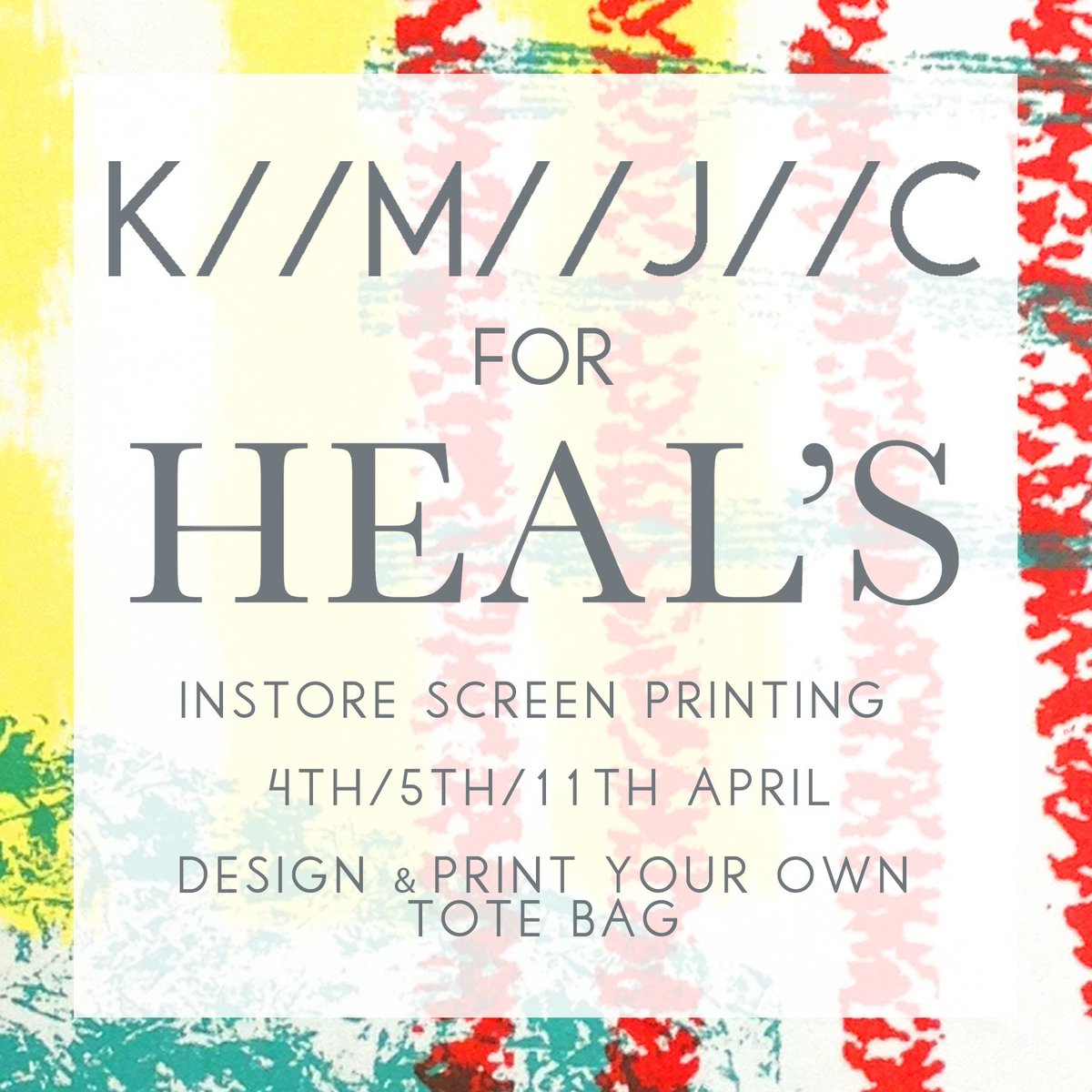 KatieCharleson's tweet photo. #Learn to #silkscreenprint with me! Book online @heals_furniture #HealsCraft16 #HealsEvents https://t.co/CCztMOwigm https://t.co/NTvs8ZWvD9