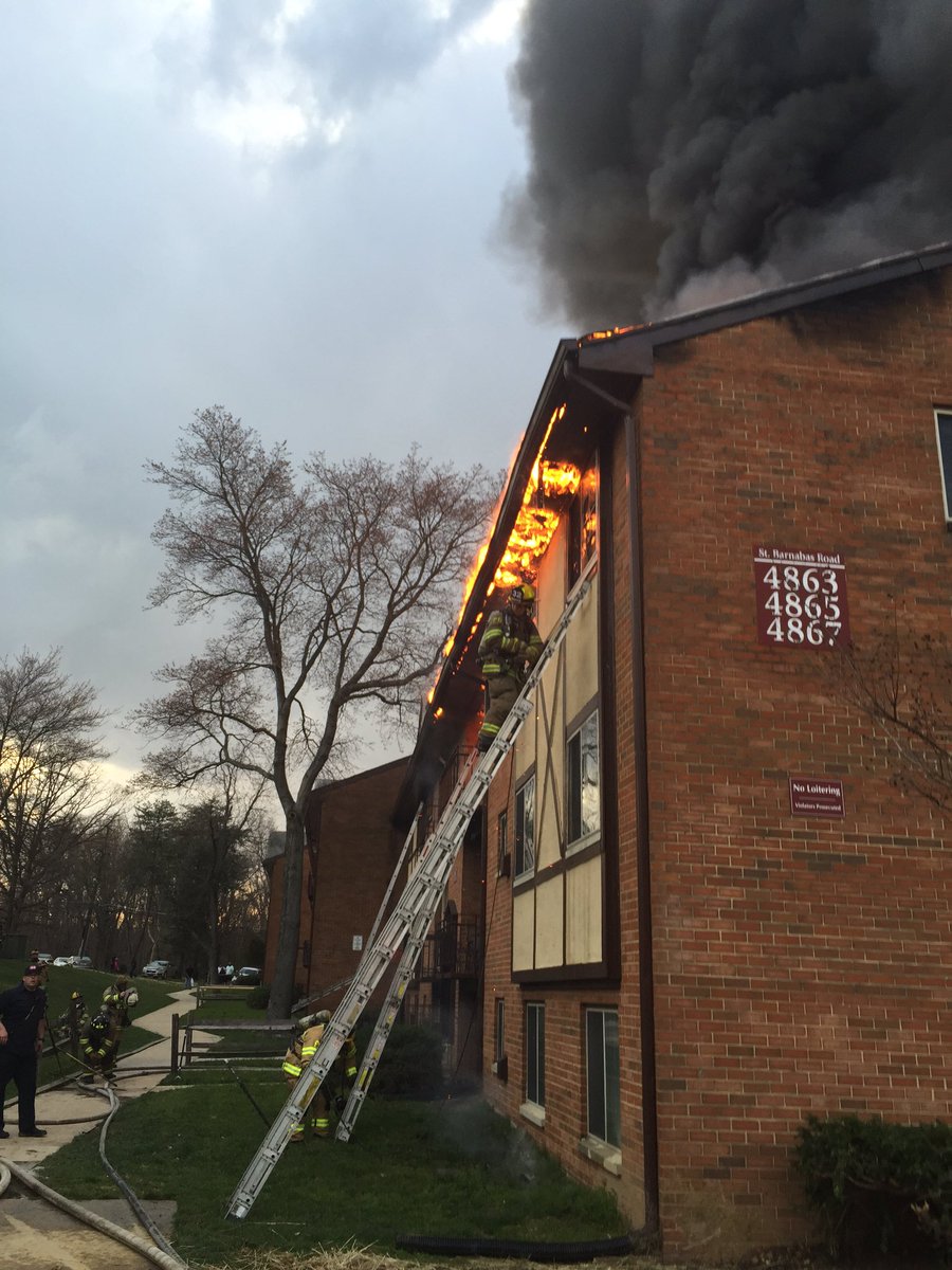 firehousepride's tweet image. Happening now. RT @PGFD_Chief: On scene with units St Barnabas Rd 2nd Alarm