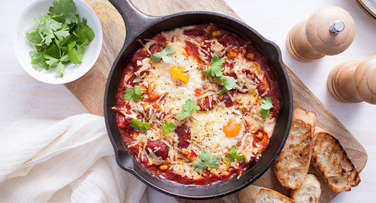 phoodietweets's tweet photo. My 'BAKED EGGS W CHORIZO' is on the @EdgellAu website! Super yummy with corn! https://t.co/B02HFzLOq1 #edgellplusone https://t.co/XYTwSVdM7v