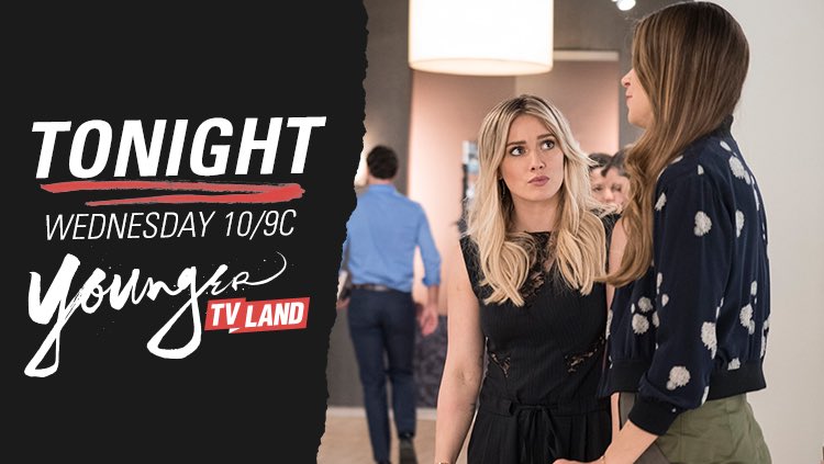 HilaryDuff's tweet photo. Tonight's episode is INSANE! Watch LIVE OR RISK BEING SPOILED! RETWEET if you're going to watch! #YoungerTV https://t.co/L9K7jAsX2n