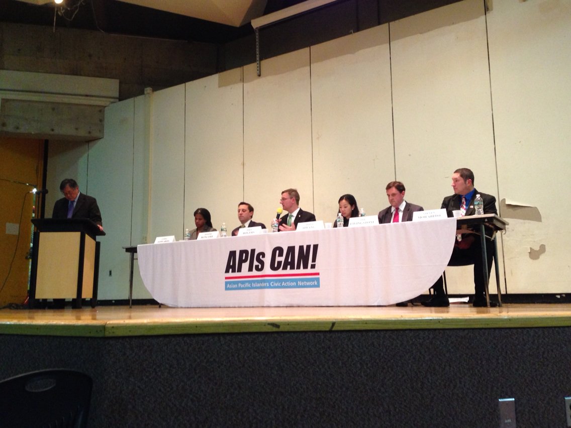 CPAJustice's tweet image. asking state senate candidates how they will work for our communities #RChinatown #APIsCAN! #mapoli