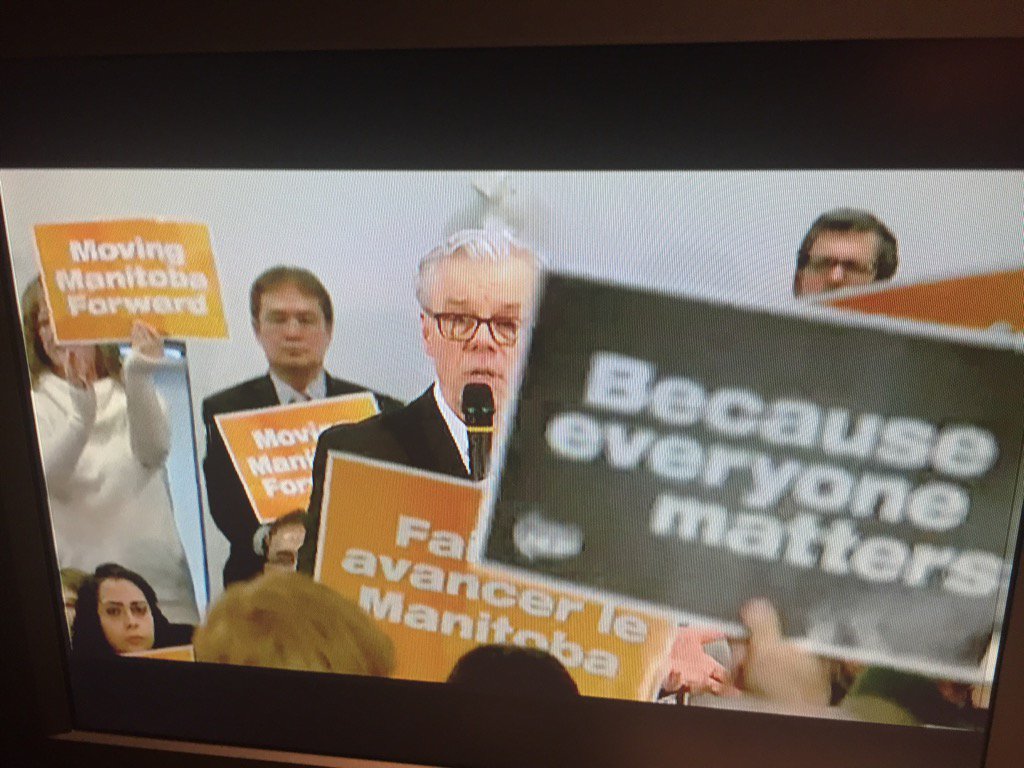 CamMacIntoshCBC's tweet image. Blocked shot - happens when media placed across room while leader trying to get live coverage #mbelxn #prbasics