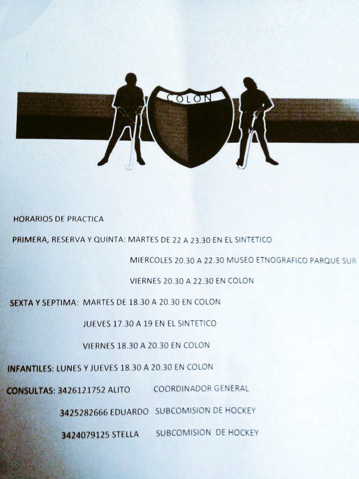 ¡Sumate al #Hockey de <a href="/ColonOficial/">Club Atlético Colón ⭐</a>!